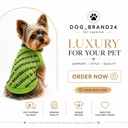 Luxury Knit Dog Sweater- Neon Green