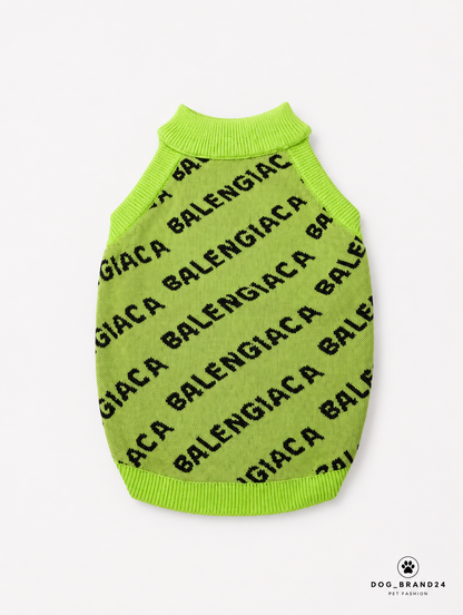 Luxury Knit Dog Sweater- Neon Green