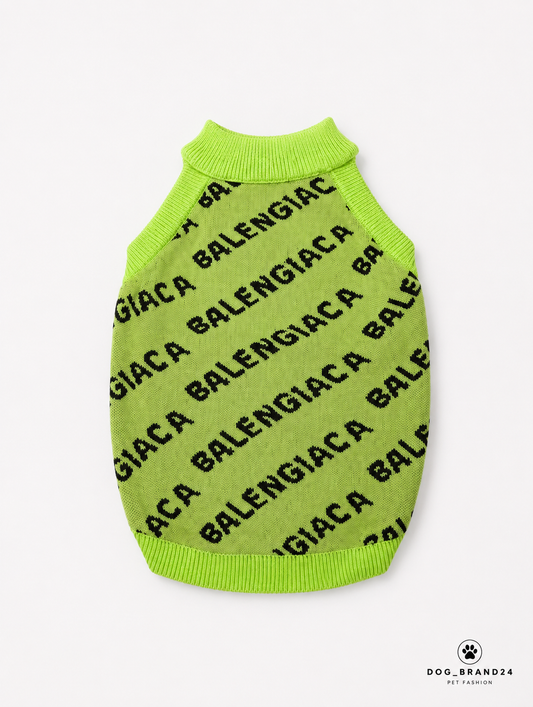 Luxury Knit Dog Sweater- Neon Green