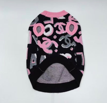 Luxe Pink and Black Sweater