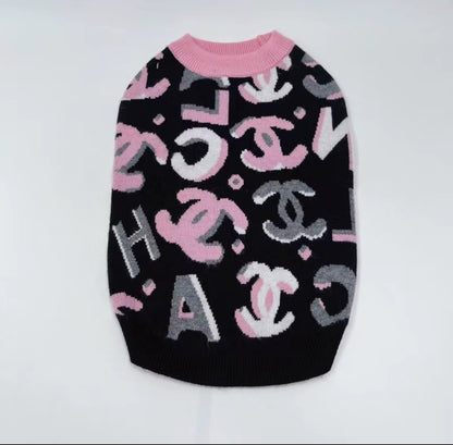 Luxe Pink and Black Sweater